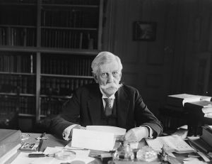 Justice Oliver Wendell Holmes, Jr. at his desk, 1921.